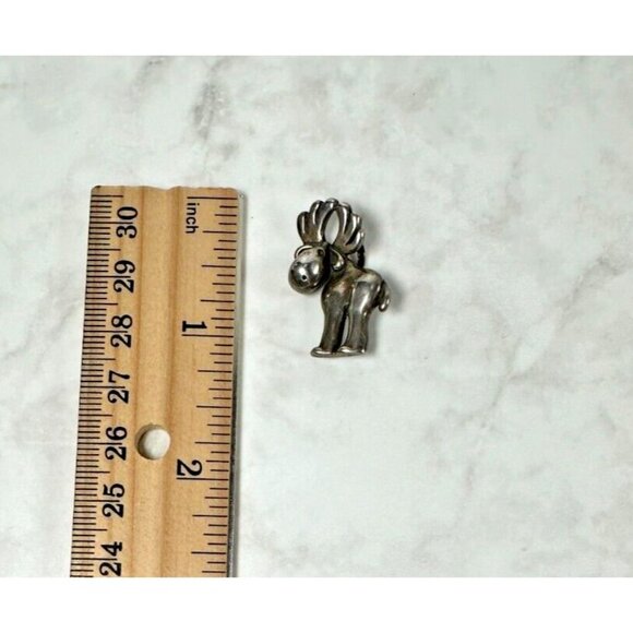 Sterling Silver Moose Pendant with a Sweet Expression - 1 1/8" - Picture 6 of 6